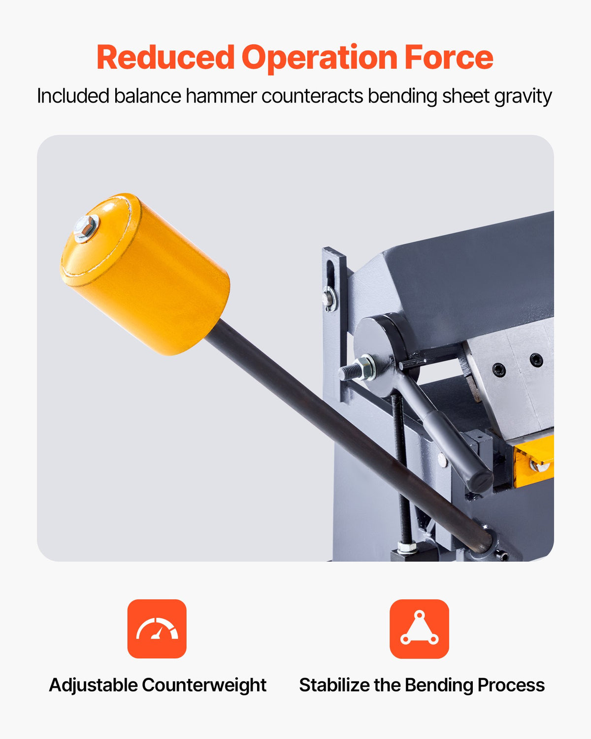 VEVOR Box and Pan Brake, 48 in Sheet Metal Bending Brake,16-Gauge Mild Steel Capacity, 0-135 Degree Adjustable, Metal Bender Machine with 16 Fingers, Heavy-Duty Aluminum Folder for Precise Bending - FDSWQZDQFDSDCWIIW001V0 - view 6