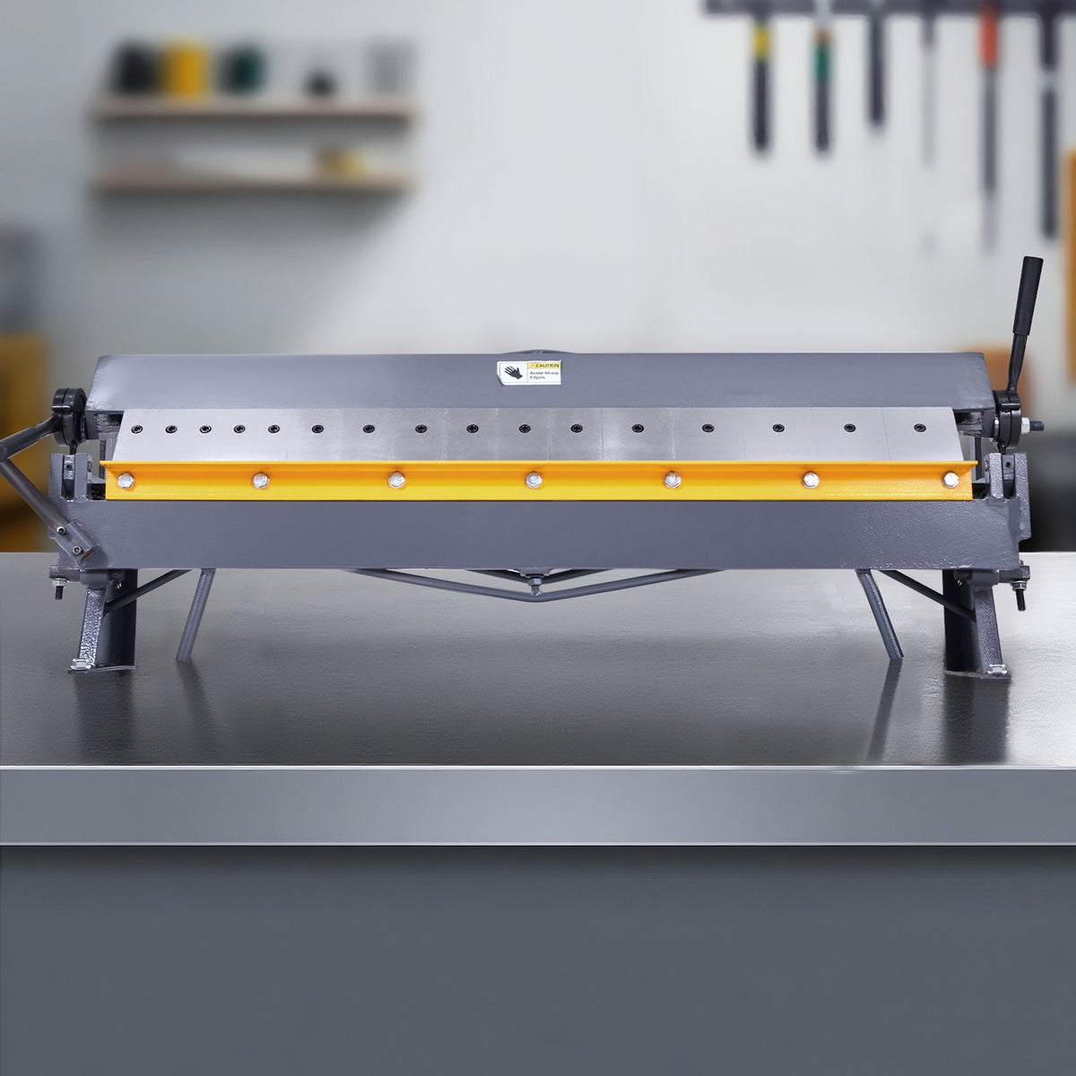 VEVOR Box and Pan Brake, 48 in Sheet Metal Bending Brake,16-Gauge Mild Steel Capacity, 0-135 Degree Adjustable, Metal Bender Machine with 16 Fingers, Heavy-Duty Aluminum Folder for Precise Bending - FDSWQZDQFDSDCWIIW001V0 - view 9