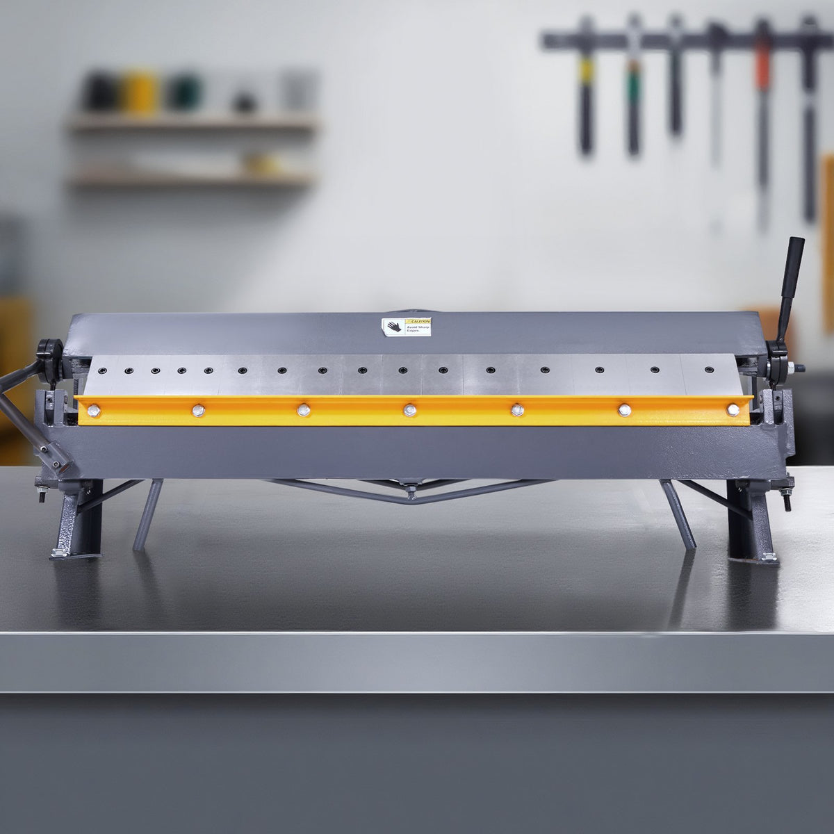 VEVOR Box and Pan Brake, 50 in Sheet Metal Bending Brake,16-Gauge Mild Steel Capacity, 0-135 Degree Adjustable, Metal Bender Machine with 16 Fingers, Heavy-Duty Aluminum Folder for Precise Bending - FDSWQZDQFDSDDV4JK001V0 - view 9