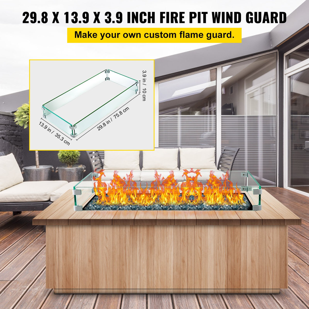 VEVOR Fire Pit Guard - Select Your Configuration - FFB29X13X4.5YC001V0 - view 2