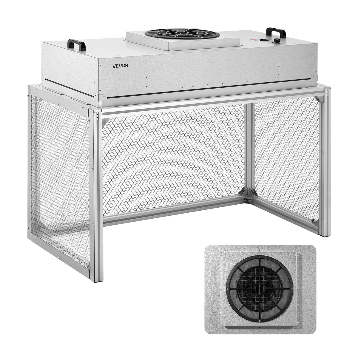 VEVOR Laminar Flow Hood, 24.02 x 46.06 x 27.36 inch Working Area FUU Fan Filter Unit, Meets Class 100/ISO 5 Clean Room Standards, with HEPA-14 Filter and G1 Pre-Filter, for Laboratory, Mushroom Room - FFUFJGLDY40YUSSPB001V1 - view 1