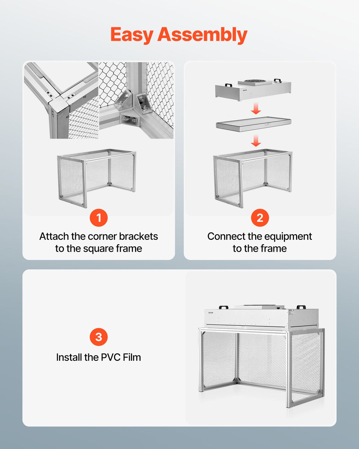 VEVOR Laminar Flow Hood, 24.02 x 46.06 x 27.36 inch Working Area FUU Fan Filter Unit, Meets Class 100/ISO 5 Clean Room Standards, with HEPA-14 Filter and G1 Pre-Filter, for Laboratory, Mushroom Room - FFUFJGLDY40YUSSPB001V1 - view 6