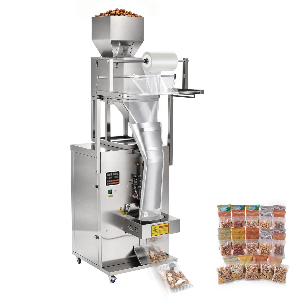 VEVOR Powder Filling and Sealing Machine, 10-999g(0.02-2.2lbs) Automatic Particle Granule Packaging Machine, Stainless Steel, Weighing Filling Sealing, for Coffee Beans, Grains, Tea, Spices, Silver - FFYTLDS1000GAEDVF001V1 - view 1