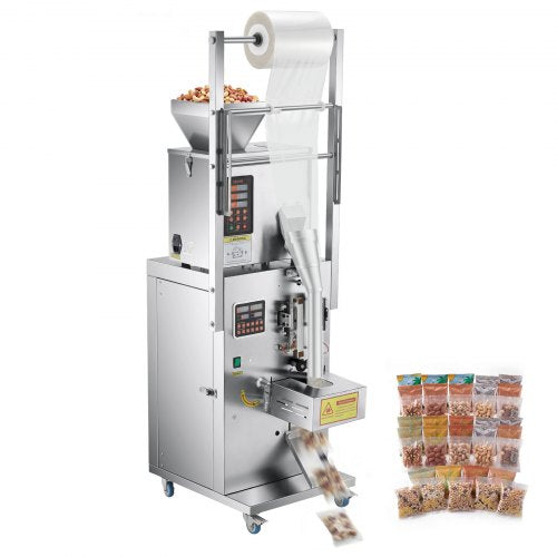 VEVOR Powder Filling and Sealing Machine, 1-99.9g(0.002-0.22lbs) Automatic Particle Granule Packaging Machine, Stainless Steel, Weighing Filling Sealing, for Coffee Beans, Grains, Tea, Spices, Silver - FFYTLDS100G0XYE65001V1 - view 2