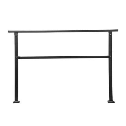 VEVOR Outdoor Handrails for Steps, 4-5 Step Stair Rail Kit, Black Square Tube with Horizontal Bar, Carbon Steel Support Rails for Seniors, Concrete & Deck Stairs, Easy Installation - FGDHGZLSLZFSY0FVPV0 - view 10