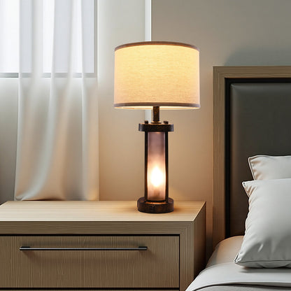 VEVOR Table Lamps Set of 2, Dimmable Farmhouse Bedside Nightstand Lamps, Vintage Lamp with LED Bulb and Linen Shades, Bedside Lamp with USB C+A Ports & AC Outlet, for Living Room, Bedroom & Office - FGDZDUSBKCTDTR6YT001V1 - view 9