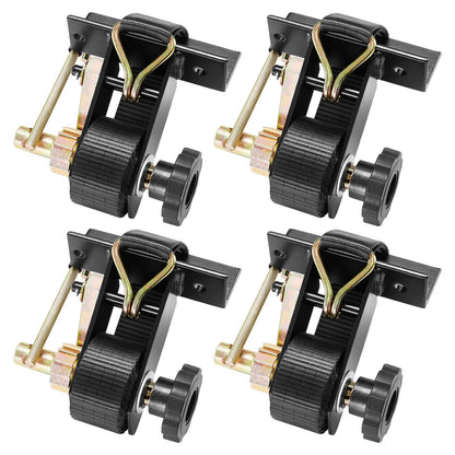 VEVOR Ladder Rack Ratchet Straps, Black Square Tube Mount, 1.5 in Wide x 7.4 ft Long Black Ladder Rack Straps with Double J-Hooks, 500 lbs Load Heavy Duty, Cargo Buckle Lock Strap (4 Pack) - FGTJJLGDD4J0VCZS8001V0 - view 1