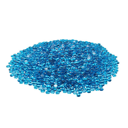 VEVOR Fire Glass, 10 lbs / 4.5 kg High-Temperature Resistant Fireplace Rocks, 3/4-Inch / 19.05 mm Reflective Firepit Glass Beads, High Luster Stone Landscaping for Fire Pit Table, Caribbean Blue - FHBLBYBLZ34IB63XE001V0 - view 10