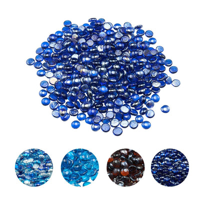 VEVOR Fire Glass, 20LBS / 9KG High-Temperature Resistant Fireplace Rocks, 3/4-Inch / 19.05 mm Reflective & Smokeless Firepit Glass Beads, High Luster Stone Landscaping for Fire Pit Table, Cobalt Blue - FHBLBYBLZ34ILXTKD001V0 - view 1