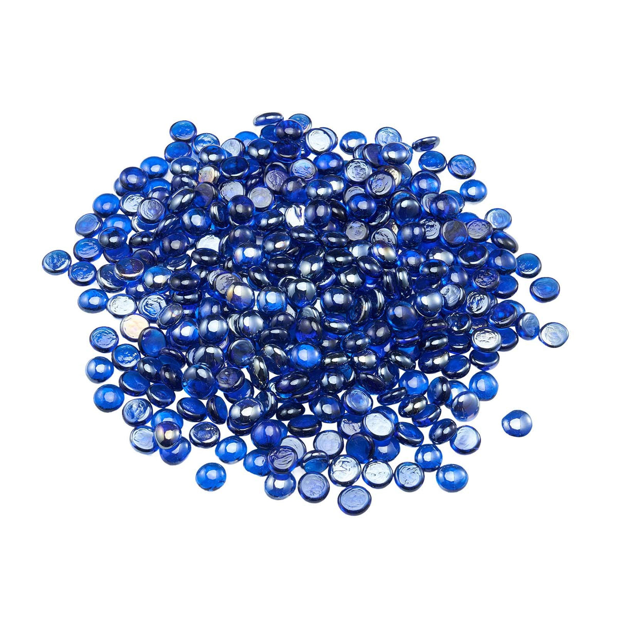 VEVOR Fire Glass, 10LBS/4.5KG High-Temperature Resistant Fireplace Rocks, 3/4-Inch / 19.05 mm Reflective & Smokeless Firepit Glass Beads, High Luster Stone Landscaping for Fire Pit Table, Cobalt Blue - FHBLBYBLZ34IRI813001V0 - view 1