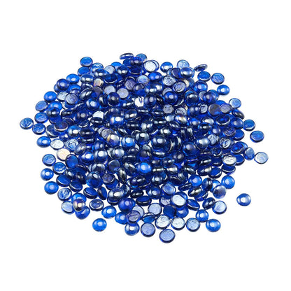 VEVOR Fire Glass, 10LBS/4.5KG High-Temperature Resistant Fireplace Rocks, 3/4-Inch / 19.05 mm Reflective & Smokeless Firepit Glass Beads, High Luster Stone Landscaping for Fire Pit Table, Cobalt Blue - FHBLBYBLZ34IRI813001V0 - view 1