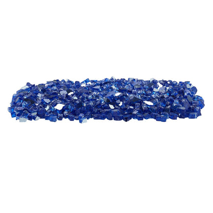 VEVOR Fire Glass, 35LBS / 15.88KG High-Temperature Resistant Fireplace Rocks, 1/2-Inch / 12.7mm Reflective & Smokeless Firepit Glass Rock, High Luster Stone Landscaping for Fire Pit Table, Cobalt Blue - FHBLFGSGHBL1D4GHR001V0 - view 10