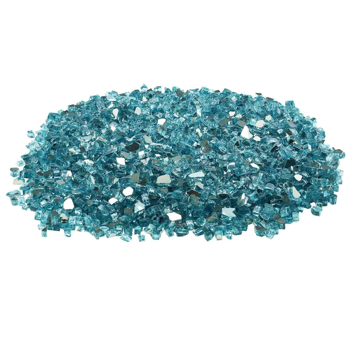 VEVOR Fire Glass, 20 LBS / 9 KG High-Temperature Resistant Fireplace Rocks, 1/2-Inch / 12.7 mm Reflective & Smokeless Firepit Glass Rock, High Luster Stone Landscaping for Fire Pit Table, Aqua Blue - FHBLFGSGHBL1NNEA6001V0 - view 10