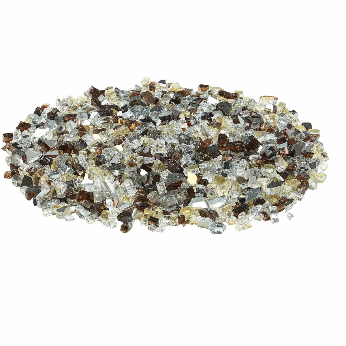 VEVOR Fire Glass, 10 LBS / 4.5 KG High-Temperature Resistant Fireplace Rocks, 1/2-Inch / 12.7 mm Reflective Firepit Glass Rock, High Luster Stone Landscaping for Fire Pit Table, Copper + Clear + Gold - FHBLFGSGHBL1QI1T0001V0 - view 10