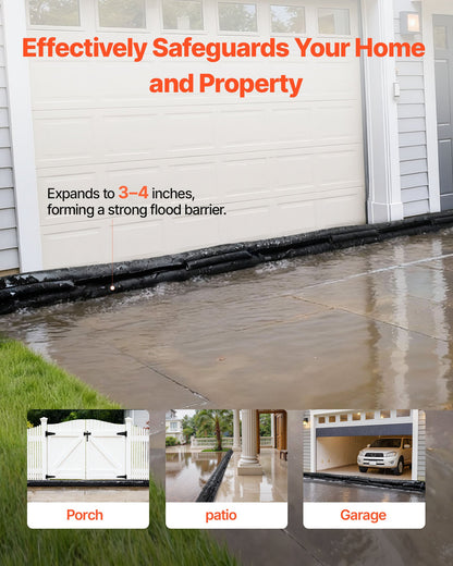 VEVOR Flood Barrier, 8 Pack, 1.6 x 1.4 ft Flood Bags Activated by Water, Water Absorbent Barrier, Sandless Sandbags Blockage, Flooding Prevention Bags for Home, Doorway, Basement, Garage - FHPZ8PCS520COIQQ1002V0 - view 3
