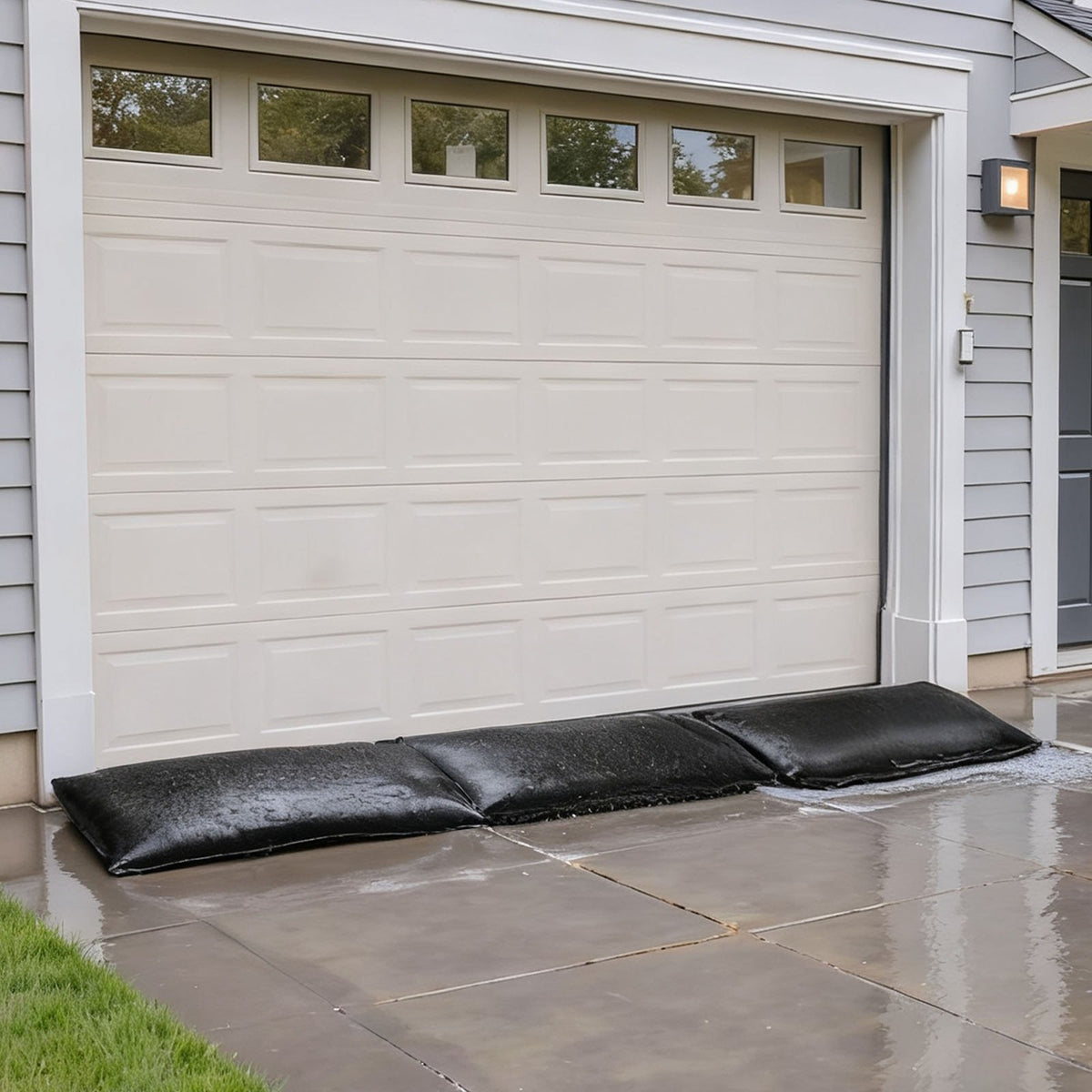 VEVOR Flood Barrier, 10 Pack, 1.4 x 2.7 ft Flood Bags with Bucket, Water Absorbent Barrier Activated by Water, Sandless Sandbags Blockage, Flooding Prevention Bags for Door, Basement, Garage - FHPZTSJHFHT838R7K001V0 - view 9
