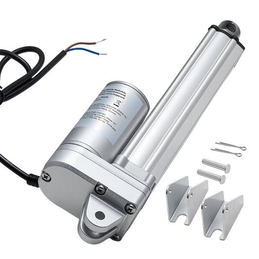 VEVOR 12V Linear Actuator, 6 Inch IP65 Waterproof Linear Actuator, 675lbs/3000N 0.2"/s Motion Actuators with Mounting Brackets for Outdoor Use - FHXXXZXQ6INCS9UOR001V9 - view 1