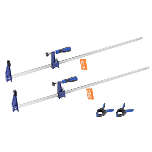 VEVOR Bar Clamps for Woodworking, 2-Pack 36 inch Opening, Lockable F-Clamp with 600 lbs Load Limit, 2-1/2 inch Depth, Cast Iron and Carbon Steel, Easy to Use, Wood Clamps for Woodworking Metal Working - FJ36INCH2GZTY7VBV001V0 - view 1