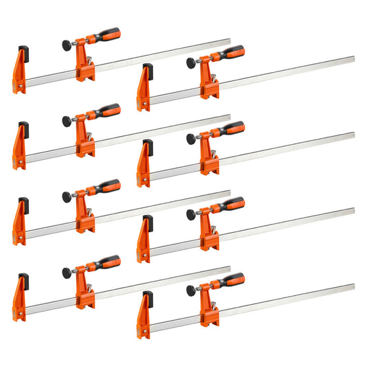 VEVOR Bar Clamps for Woodworking, 8-Pack, 24" Opening F Clamps, 600 lbs Load Limit, with Plastic Pad and Self-Locking Design, Premium Cast Iron and Carbon Steel, for Wood Working and Metal Working - FJZTDSD8JT2498702001V0 - view 1
