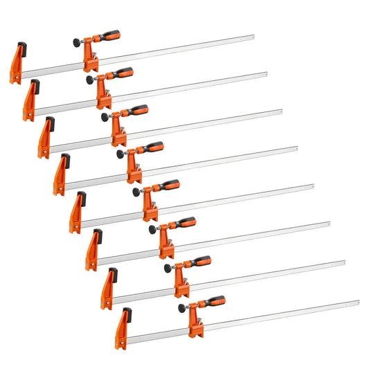 VEVOR Bar Clamps for Woodworking, 8-Pack, 36" Opening F Clamps, 600 lbs Load Limit, with Plastic Pad and Self-Locking Design, Premium Cast Iron and Carbon Steel, for Wood Working and Metal Working - FJZTDSD8JT3680VF3001V0 - view 1