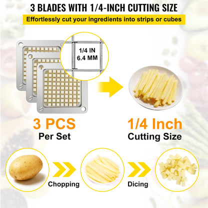VEVOR Vertical Potato Dicer/Cutter - Select Your Configuration - FKTHQC314INCHCUDXV0 - view 3