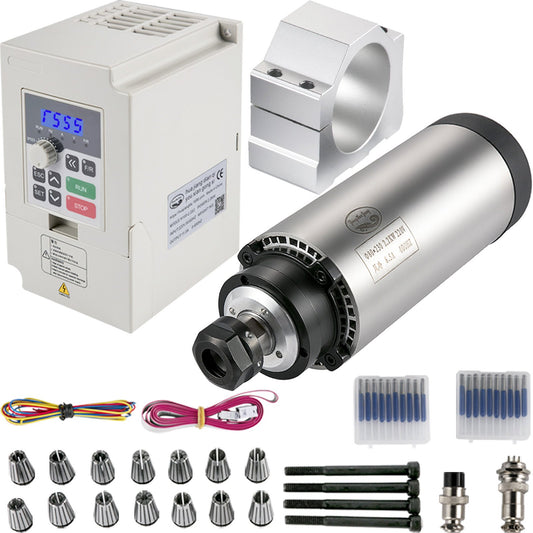 VEVOR CNC Spindle Motor Kits Air Cooled Spindle Motor 220V VFD 2.2KW Clamp 80 mm - FLDJ2.2KW220VTZA1V6 - view 1