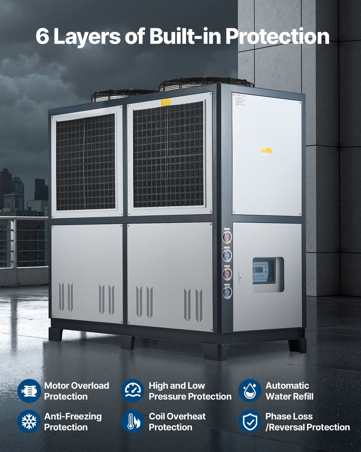 VEVOR Air-Cooled Industrial Chiller - Select Your Configuration - FLSGYLSJ20LDTAHJ1001V8 - view 3