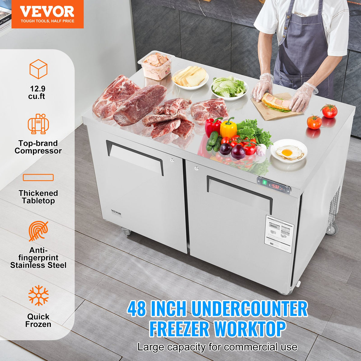 VEVOR Sandwich Prep - Select Your Configuration - FLWSLZGZT129I91MWV1 - view 2