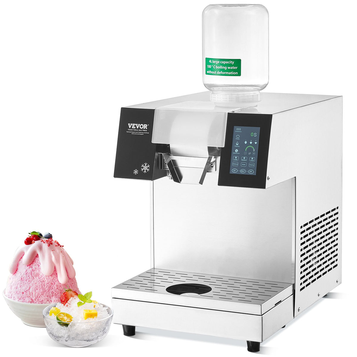VEVOR Commercial Snowflake Ice Machine, 507LBS/24H Snowflake Ice Maker, Stainless Steel Ice Shaver Machine, Electric Snow Cone Maker, Air Cooling System for Rapid Heat Dissipation, for Bakery, Cafe - FLXNBJFLCMYJDLHFVV1 - view 1