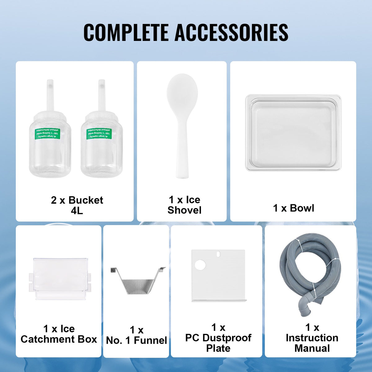 VEVOR Commercial Snowflake Ice Machine, 507LBS/24H Snowflake Ice Maker, Stainless Steel Ice Shaver Machine, Electric Snow Cone Maker, Air Cooling System for Rapid Heat Dissipation, for Bakery, Cafe - FLXNBJFLCMYJDLHFVV1 - view 7