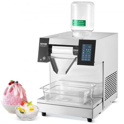 VEVOR Commercial Snowflake Ice Machine, 573LBS/24H Snowflake Ice Maker, Stainless Steel Ice Shaver Machine, Electric Snow Cone Maker, Air Cooling System for Rapid Heat Dissipation, for Bakery, Cafe - FLXNBJFLCMYJP3952V1 - view 2