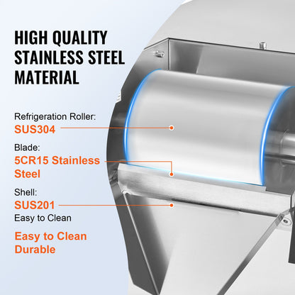 VEVOR Commercial Snowflake Ice Machine, 573LBS/24H Snowflake Ice Maker, Stainless Steel Ice Shaver Machine, Electric Snow Cone Maker, Air Cooling System for Rapid Heat Dissipation, for Bakery, Cafe - FLXNBJFLCMYJP3952V1 - view 6
