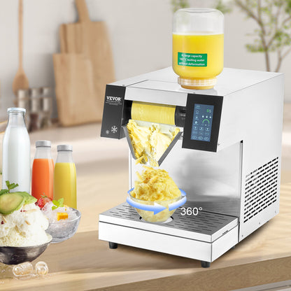 VEVOR Commercial Snowflake Ice Machine, 573LBS/24H Snowflake Ice Maker, Stainless Steel Ice Shaver Machine, Electric Snow Cone Maker, Air Cooling System for Rapid Heat Dissipation, for Bakery, Cafe - FLXNBJFLCMYJP3952V1 - view 9
