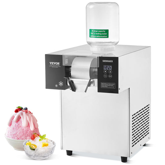 VEVOR Commercial Snowflake Ice Machine, 397LBS/24H Snowflake Ice Maker, Stainless Steel Ice Shaver Machine, Electric Snow Cone Maker, Air Cooling System for Rapid Heat Dissipation, for Bakery, Cafe - FLXNBJFLLEDPIWMVXV1 - view 1