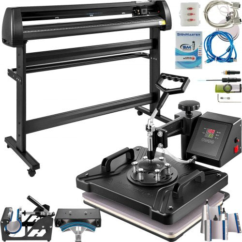 VEVOR 8 In 1 Heat Press Sublimation Machine & 53" Vinyl Cutter Cutting Plotter - FM1181THJKZJ-1350V1 - view 1