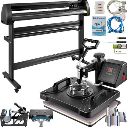 VEVOR 8 In 1 Heat Press Sublimation Machine & 53" Vinyl Cutter Cutting Plotter - FM1181THJKZJ-1350V1 - view 1