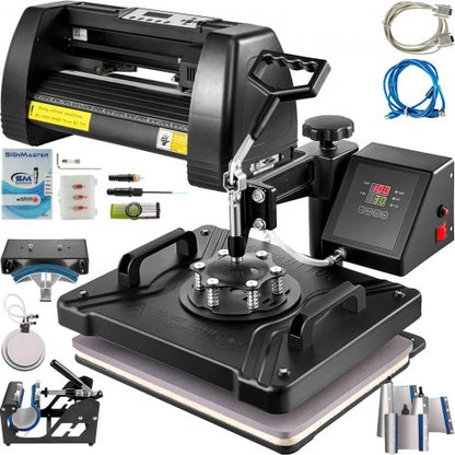 8 in 1 Heat Press 12"x15" Sublimation Machine +14" Vinyl Cutter Cutting Plotter - FM1181THJKZJ-375SV1 - view 1