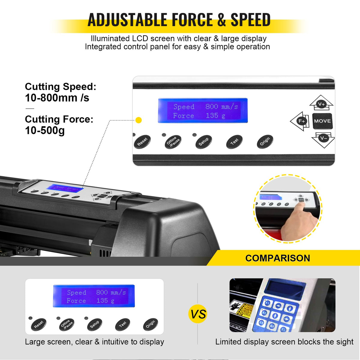 8 in 1 Heat Press 12"x15" Sublimation Machine +14" Vinyl Cutter Cutting Plotter - FM1181THJKZJ-375SV1 - view 2