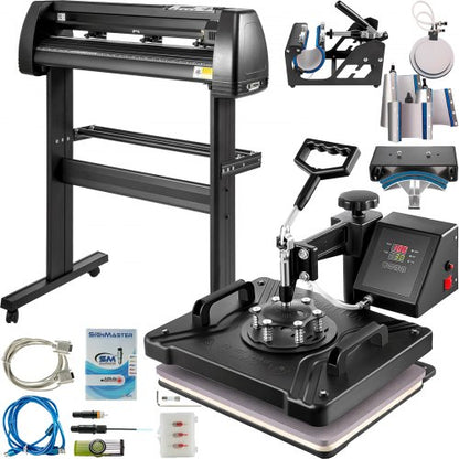 VEVOR 8 In 1 Heat Press Sublimation Machine & 28" Vinyl Cutter Cutting Plotter - FM1181THJKZJ-720SV1 - view 1