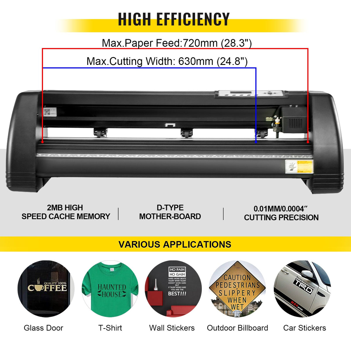VEVOR 8 In 1 Heat Press Sublimation Machine & 28" Vinyl Cutter Cutting Plotter - FM1181THJKZJ-720SV1 - view 3