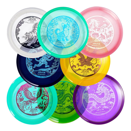 VEVOR Disc Golf Set, 8 Pack Disc Golf Starter Set, Beginners Flying Discs for Full-Body Strength Training, with Putter, Mid-Range, Driver, for Outdoor Backyard, Lawn, Beach, and Park - FPGEFJJTZ8GZSXFR4001V0 - view 1