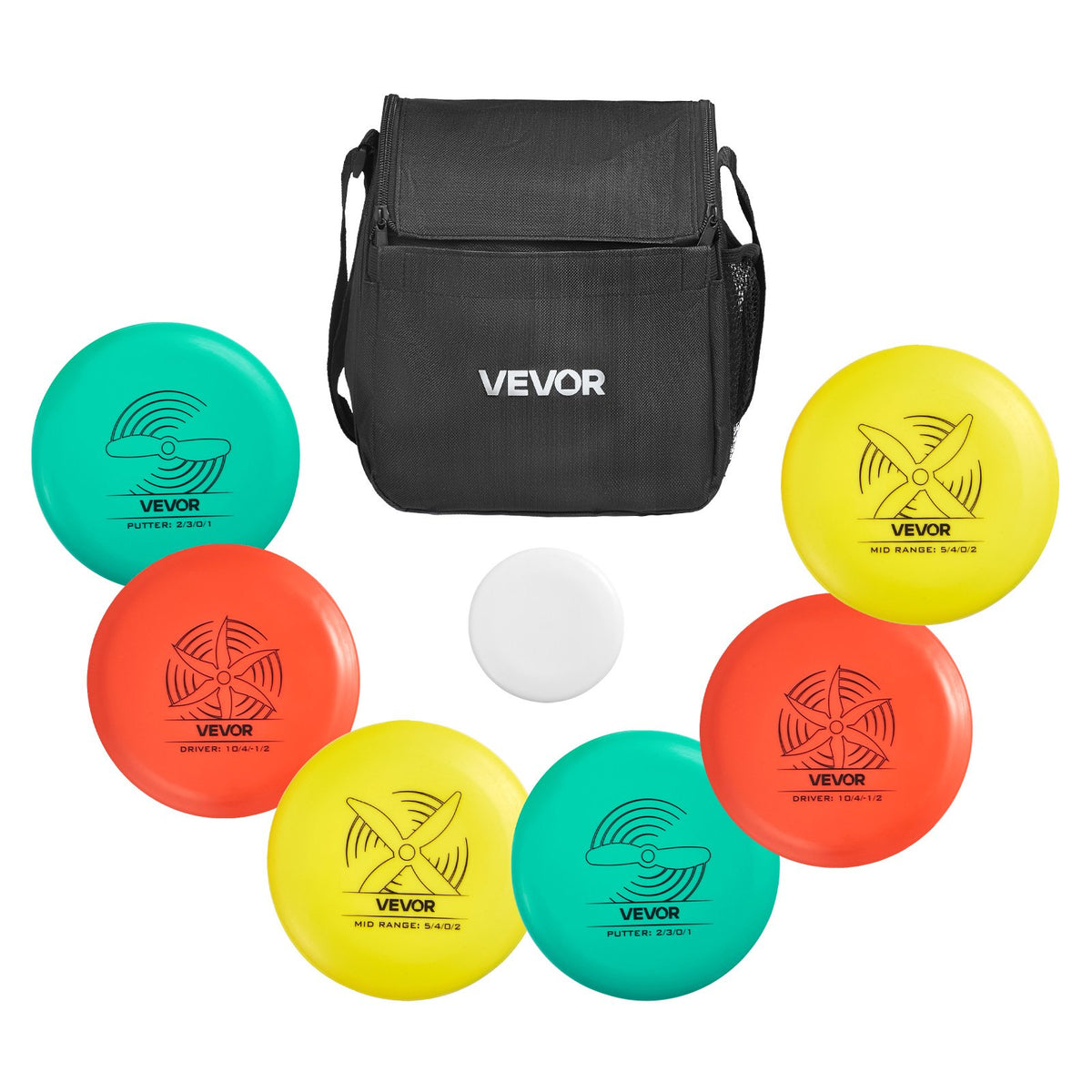 VEVOR Disc Golf Set, 6 PCS Flying Discs for Beginners, Disc Golf Starter Set, with Putter, Mid-Range, Driver, Including Mini Marker, Portable Backpack, for Outdoor Backyard, Lawn, Beach, and Park - FPGEFRMTZRMTR8JK5001V0 - view 10