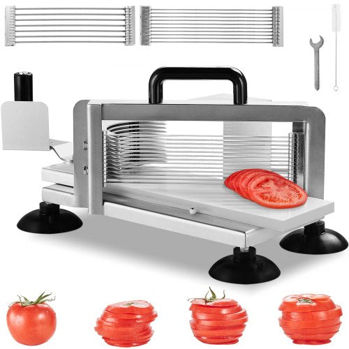 VEVOR Commercial Tomato Slicer, 1/4"+3/8"+3/16" Tomato Cutter Slicer, Stainless Steel Heavy Duty Tomato Slicer Machine, Manual Tomato Slicer with Non-slip Feet, Cutting Tomatoes, Cucumbers, Bananas - FQQPJZTS14388D14CV0 - view 2