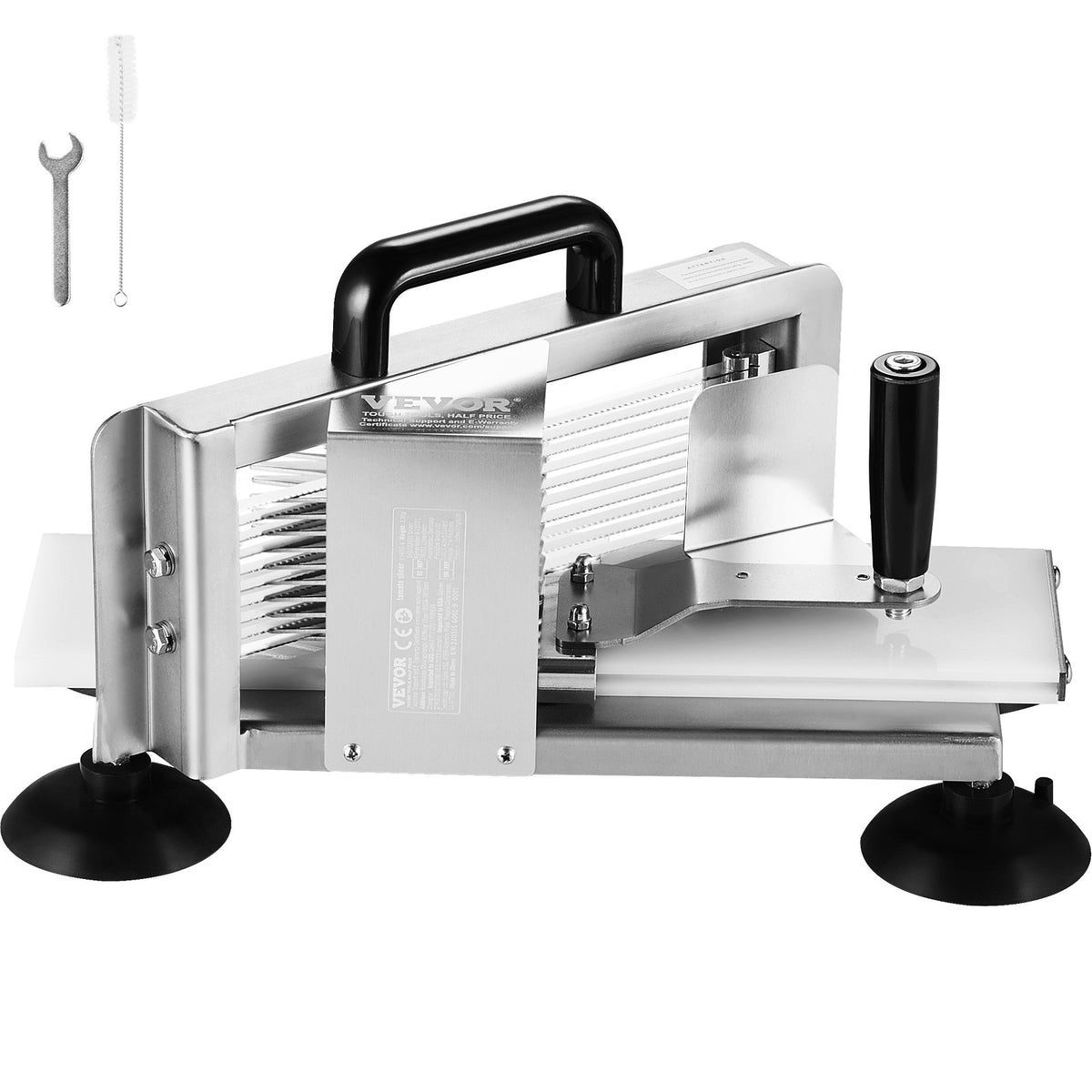 VEVOR Commercial Tomato Slicer, 1/4 inch Tomato Cutter Slicer, Stainless Steel Heavy Duty Tomato Slicer Machine, Manual Tomato Slicer with Non-slip Feet