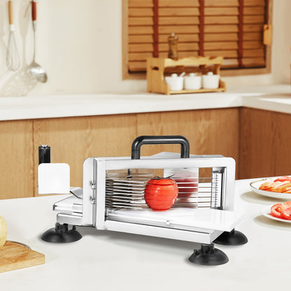 VEVOR Commercial Tomato Slicer, 3/8 inch Tomato Cutter Slicer, Stainless Steel Heavy Duty Tomato Slicer Machine, Manual Tomato Slicer with Non-slip Feet, for Cutting Tomatoes, Cucumbers, Bananas - FQQPJZTS38INFK220V0 - view 9