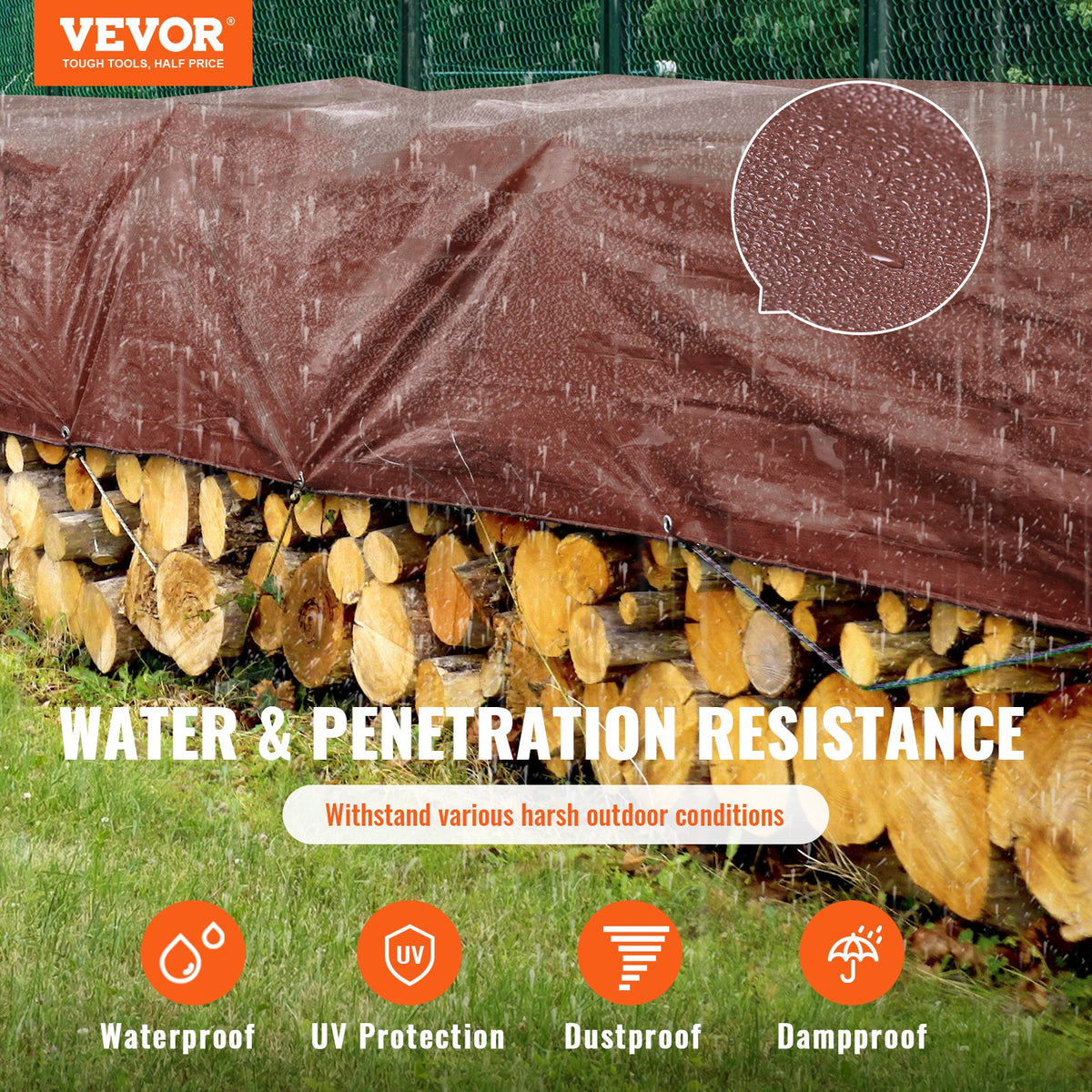 VEVOR PE Tarps - Select Your Configuration - FSBZSPEPE2040OJ3IV0 - view 2