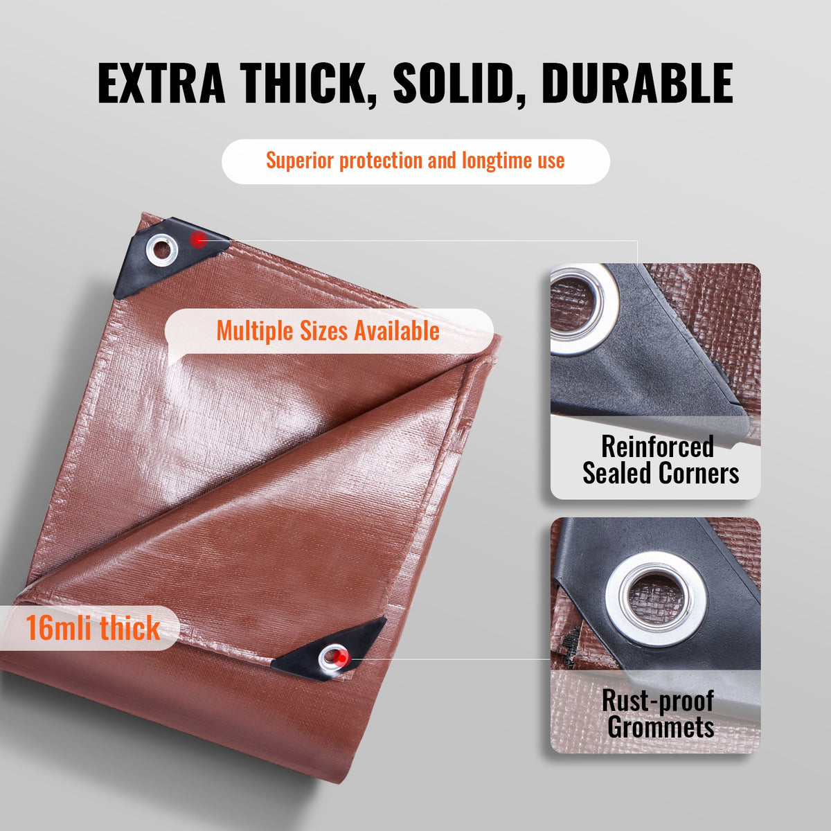 VEVOR PE Tarps - Select Your Configuration - FSBZSPEPE2040OJ3IV0 - view 3