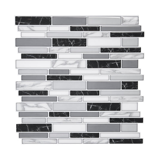 VEVOR Peel and Stick Backsplash 10-Sheet, 12 x 12 x 0.78 inch / 305 x 305 x 2.0 mm Self-Adhesive Wall Tiles, Stick on Subway Tile Backsplash for Kitchen, 3D Back Splashes for Bathroom, Stone-Look - FSCZZSQTSBCCVWK7U001V0 - view 1