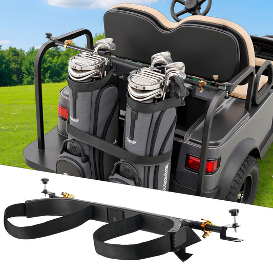 VEVOR Golf Cart Bag Holder, 53.9 x 7.7 x 2.4 Inch, Compatible with Most 2+2 Golf Cart Rear Seat with 1.2-Inch Square Tubes, Adjustable Rear Seat Carts Club Holder with Strap, No Drilling Required - FSDJUXKK30740ZKC9001V0 - view 1