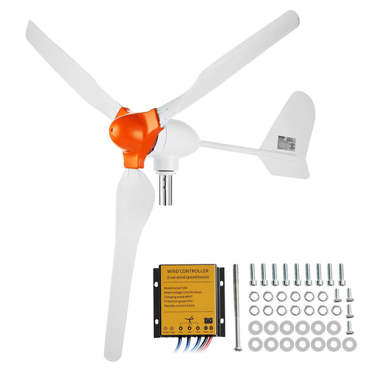 VEVOR 800W Wind Turbine Generator, 12V Wind Turbine Kit, 3-Blade Wind Power Generator with MPPT Controller, Adjustable Windward Direction & 2.5m/s Start Wind Speed, Suitable for Home, Farm, RVs, Boats - FSSFLWLFDJ10WOV8NV9 - view 1